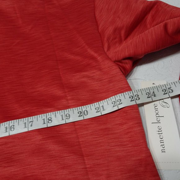 Nanette Lepore Play Size Large Cranberry Red Collared Pullover Athletic Sweater - Picture 3 of 7